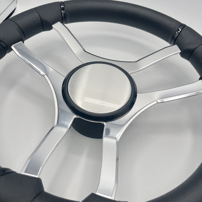 Malera Boat Steering Wheel Chrome Spokes | Plain