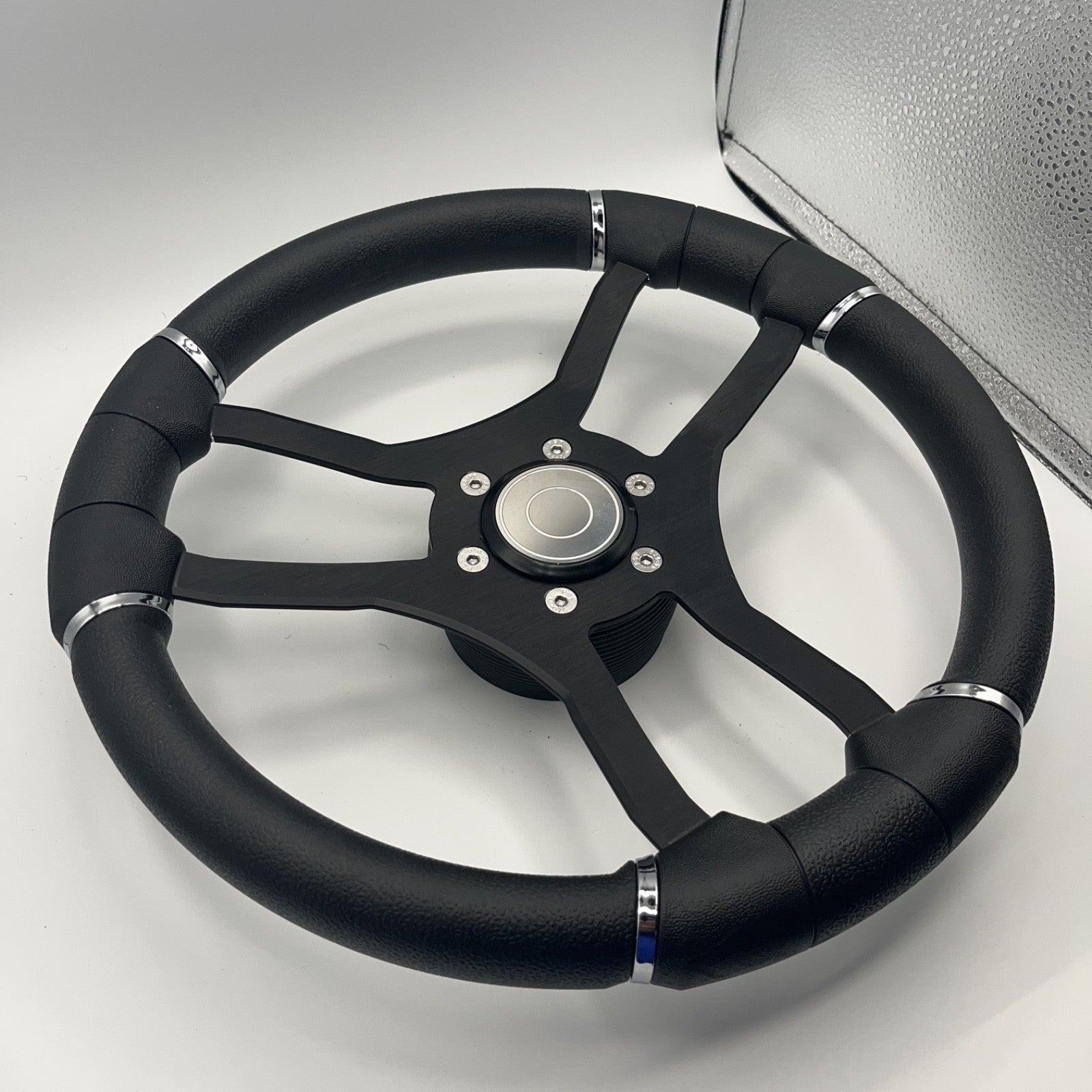 Malera Boat Steering Wheel Black Aluminum Spokes | Target Snap-in