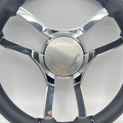 Malera Boat Steering Wheel Chrome Spokes | SunChaser