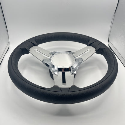 Model 15 Marine Steering Wheel Brush Alum Spokes | Starcraft Chrome