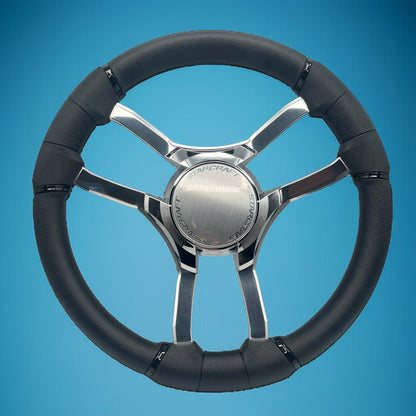 Malera Boat Steering Wheel Chrome Spokes | Starcraft