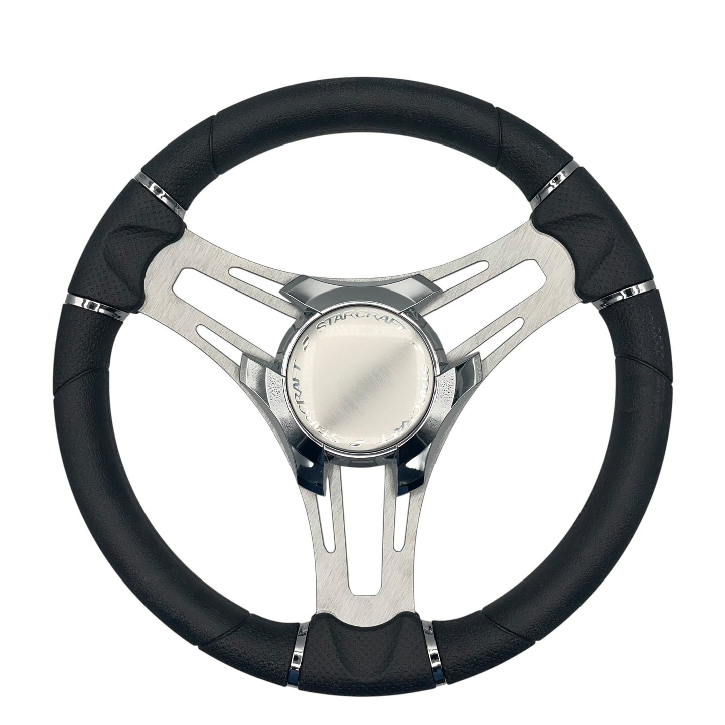 Verona Boat Steering Wheel Gray Brushed Aluminum Spokes | Starcraft Boats