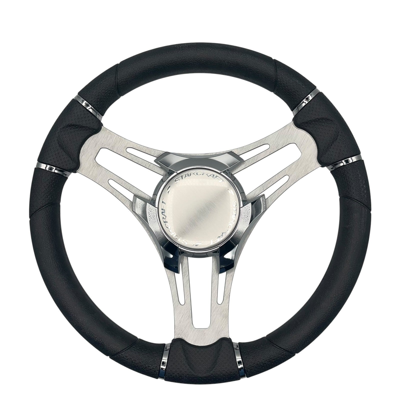 Verona Boat Steering Wheel Gray Brushed Aluminum Spokes | Starcraft Boats