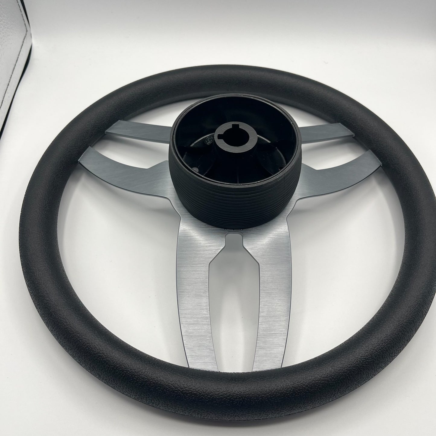 Cabrio Boat Steering Wheel Gray Brushed Alum Spoke | StabiCraft