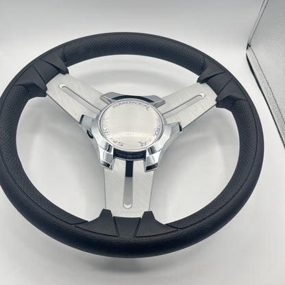 Model 15 Marine Steering Wheel Brush Alum Spokes | Smokercraft Chrome