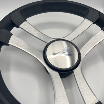 Benaco Boat Steering Wheel Brushed Aluminum Spokes | SeaRay Boats