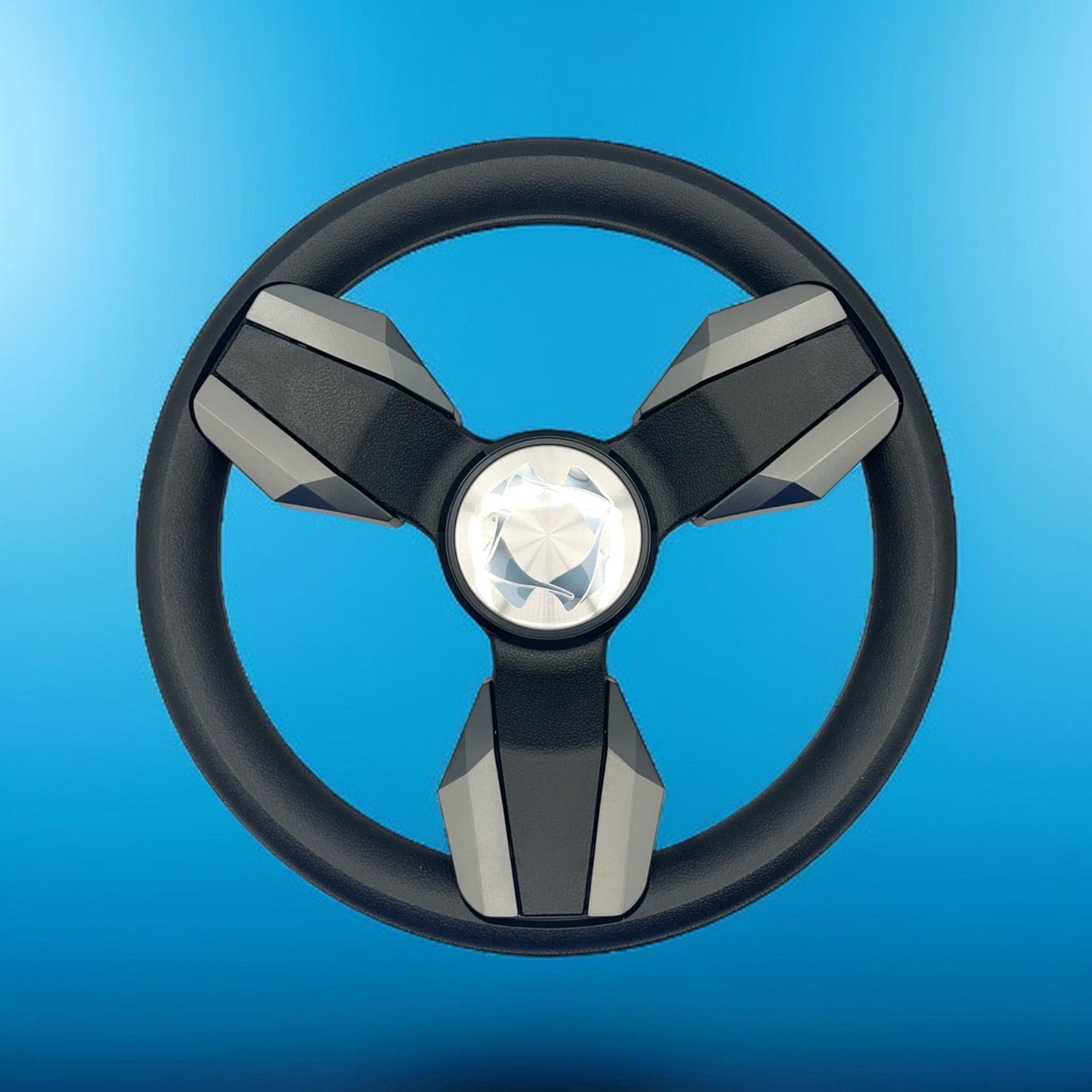 Collina Boat Steering Wheel Dark Gray Inserts - Stingray - Keyed ONLY