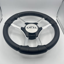 Malera Boat Steering Wheel Chrome Spokes | Excel Black Star