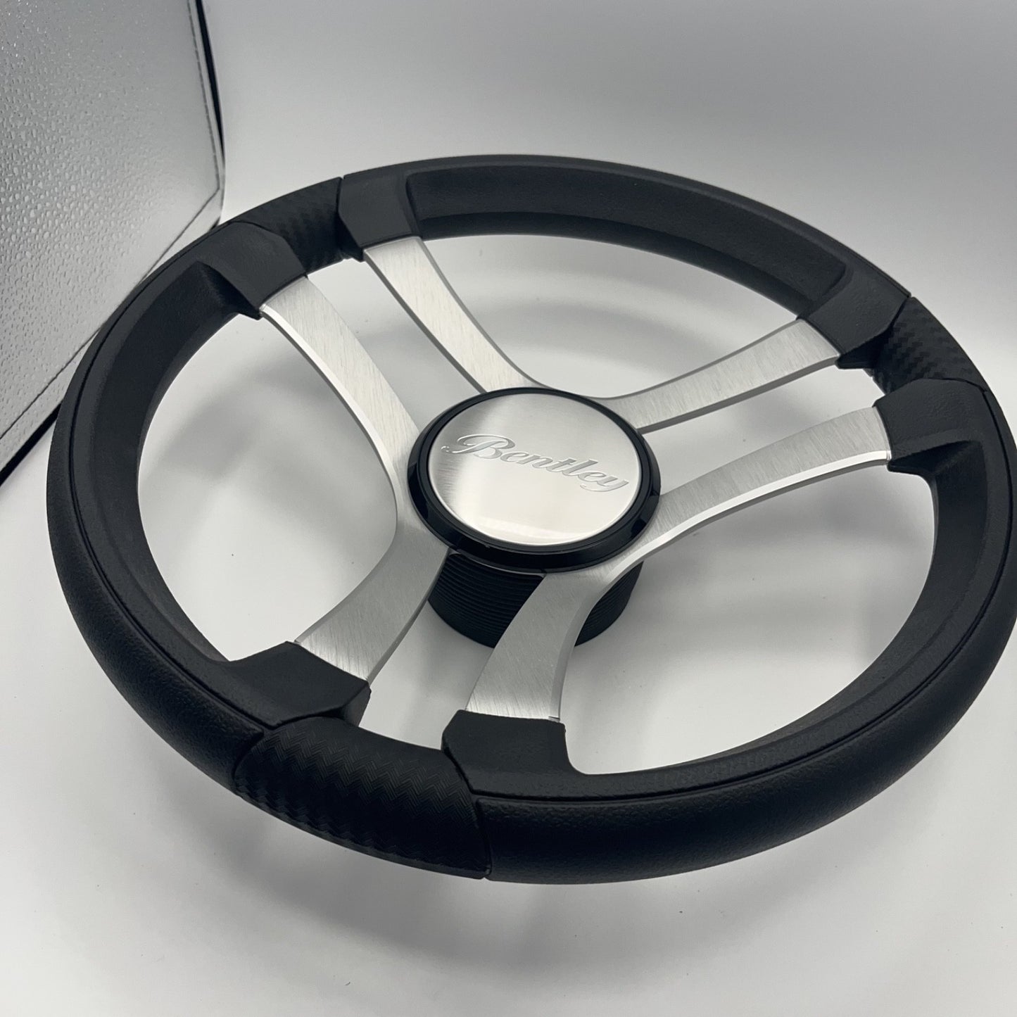 Benaco Boat Steering Wheel Brushed Aluminum Spokes | Bentley