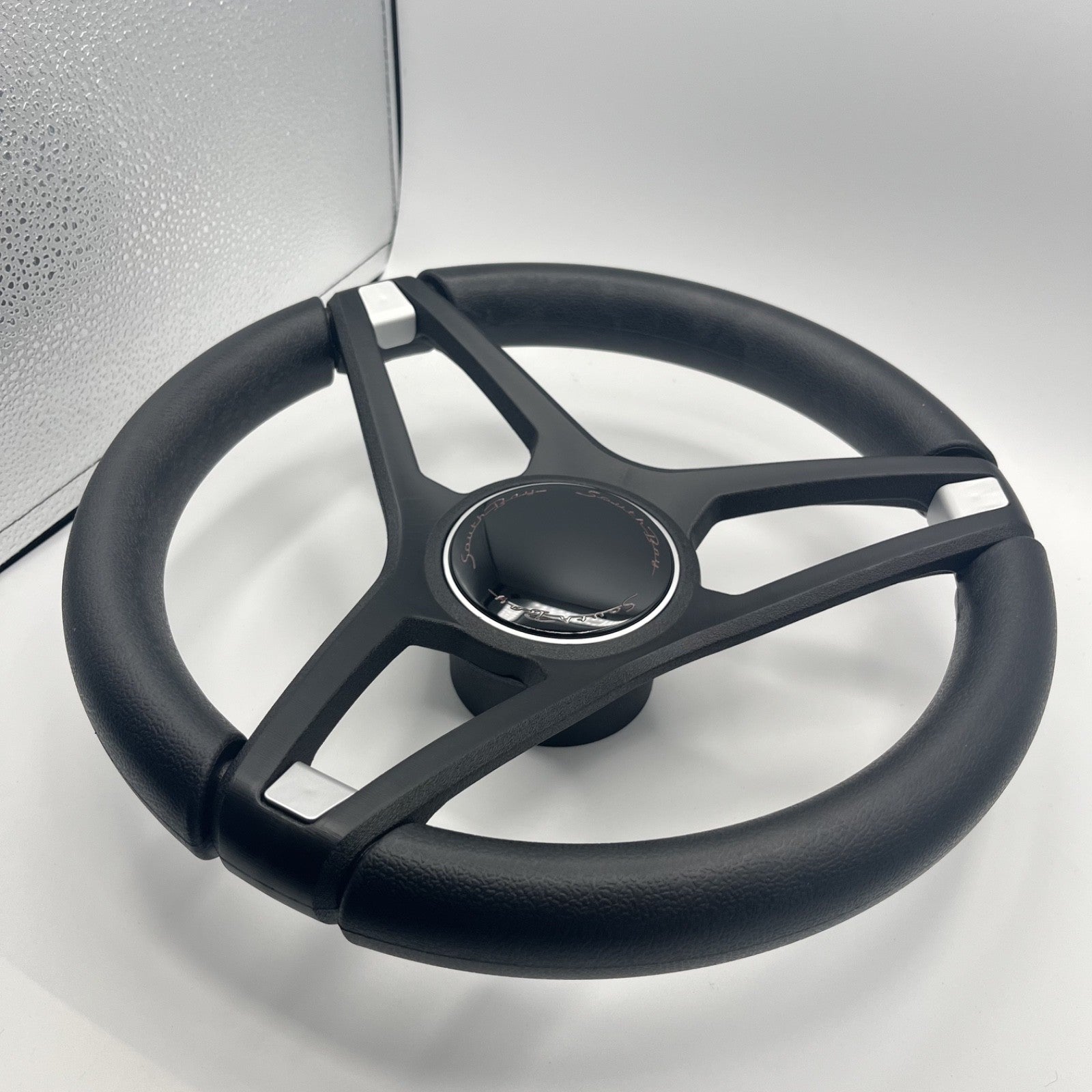 Molino Black w/Soft Touch Urethane Rim Boat Steering Wheel | South Bay Boats