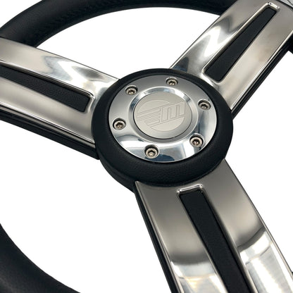 Gussi Italia Marine Steering Wheel Stainless Steel Spoke Soft Touch Rim | Malibu