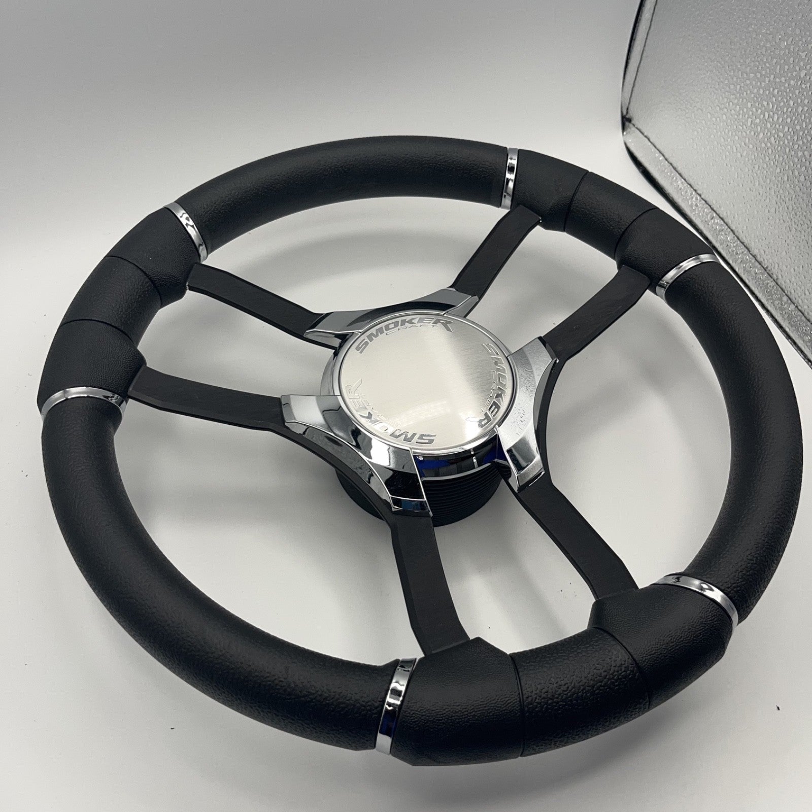 Malera Boat Steering Wheel Black Aluminum Spokes | Starcraft Boats