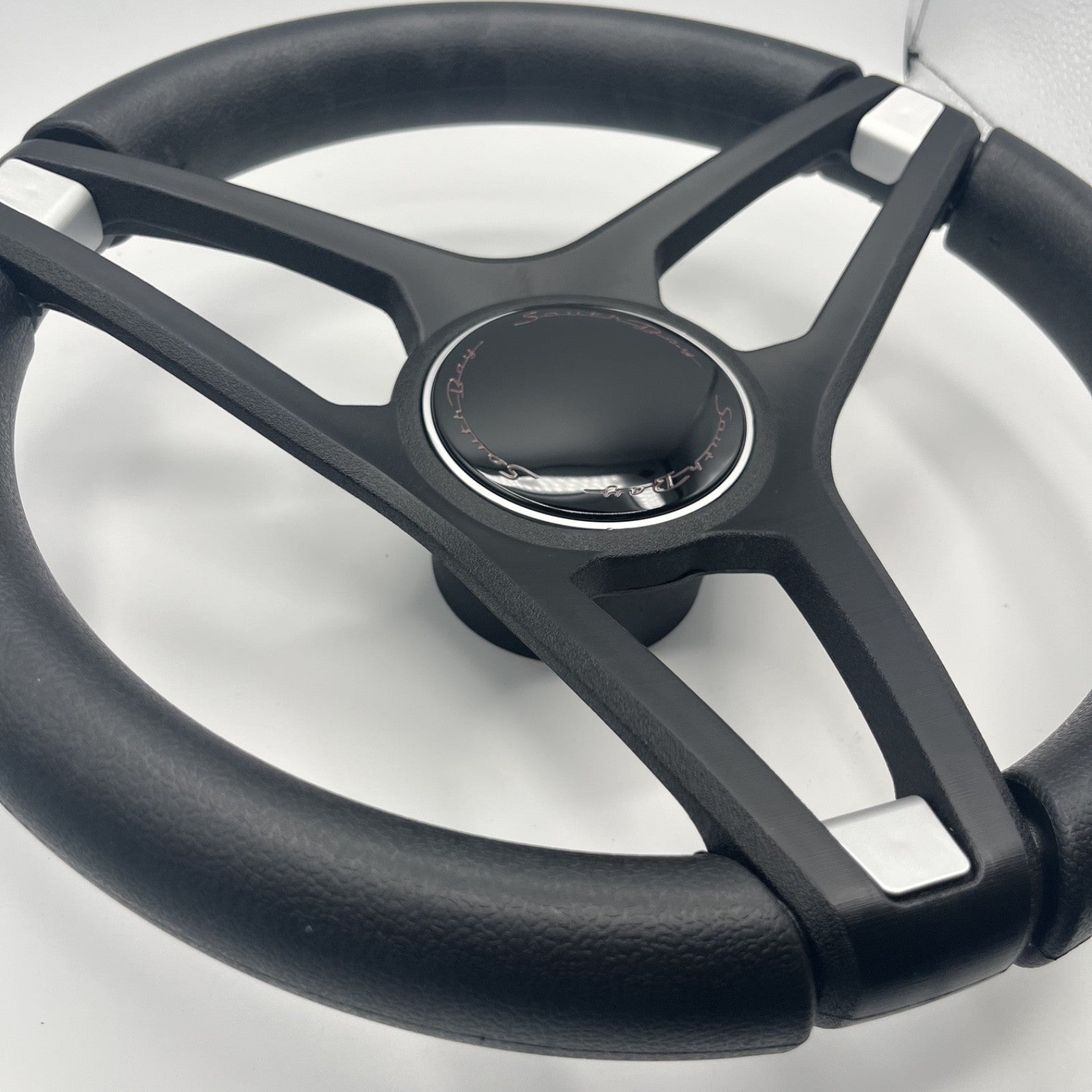 Molino Black w/Soft Touch Urethane Rim Boat Steering Wheel | South Bay Boats