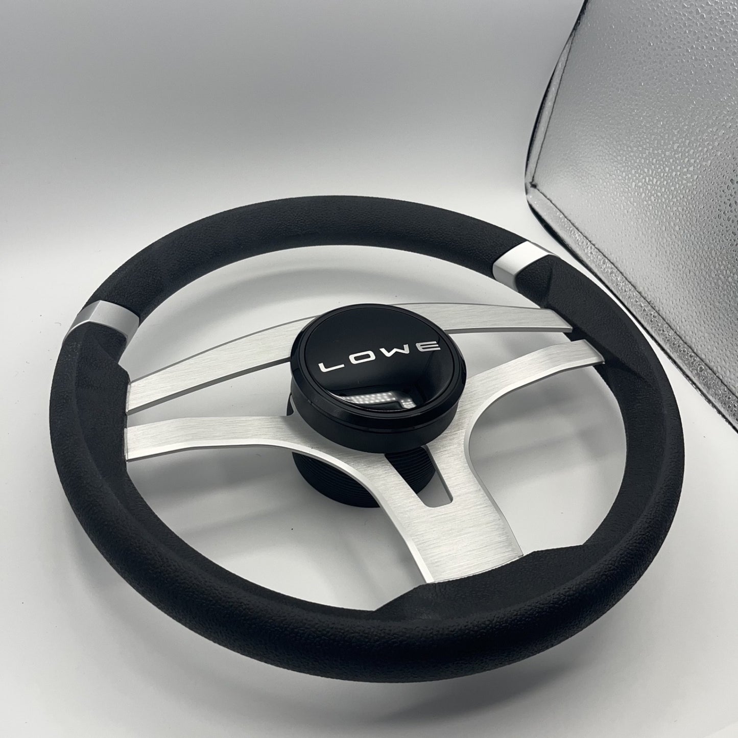 Badia Boat Steering Wheel Brushed Aluminum Spokes | Lowe Boats