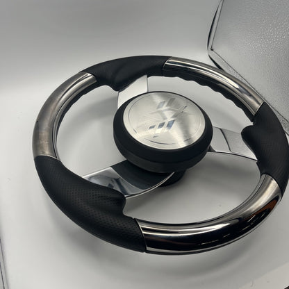 Model M533 Boat Steering Wheel Polished Aluminum Spokes | ATX