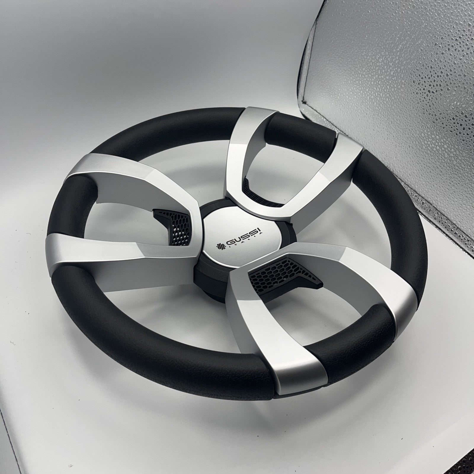 La Corte Boat Steering Wheel Silver Inserts | Gussi Italia Logo