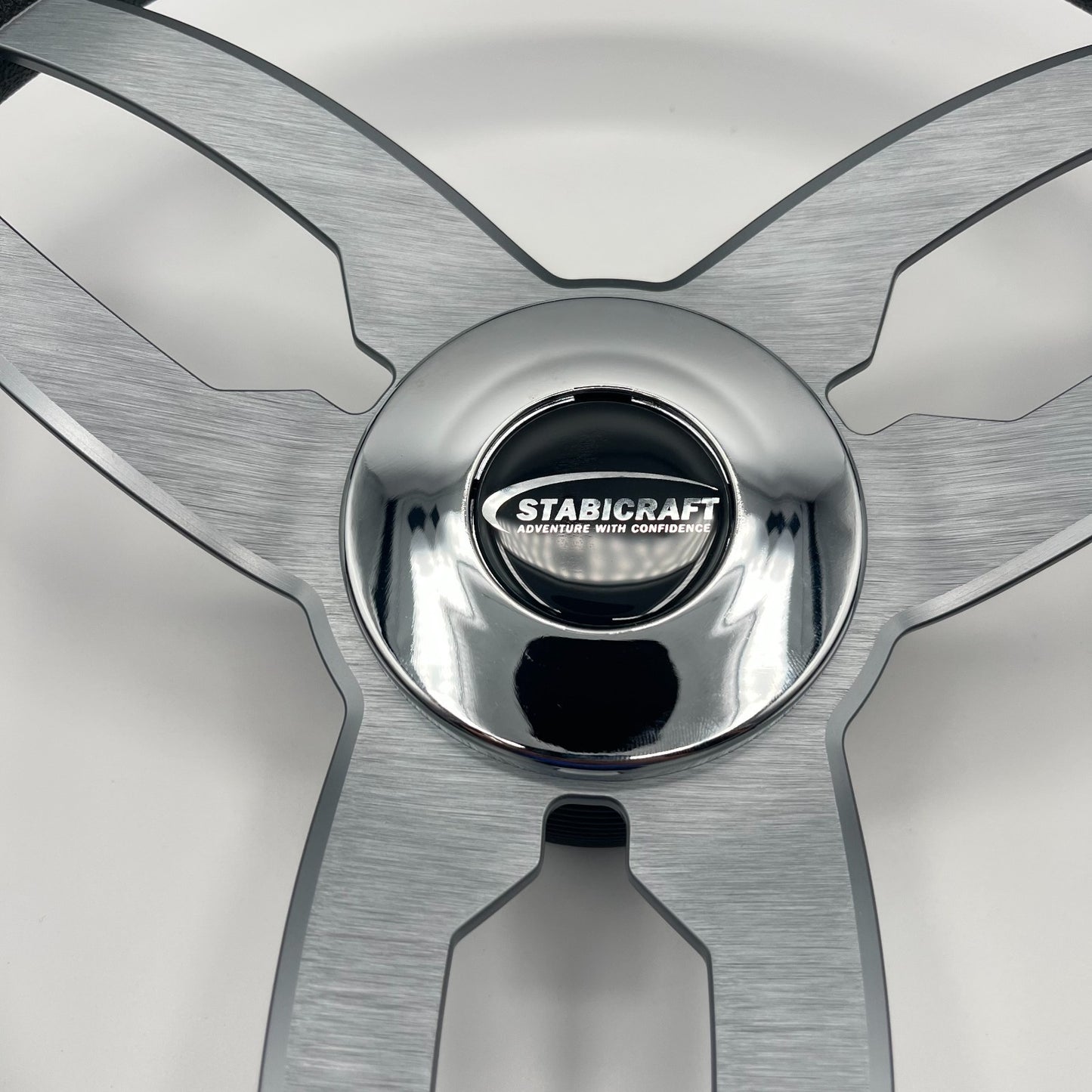 Cabrio Boat Steering Wheel Gray Brushed Alum Spoke | StabiCraft
