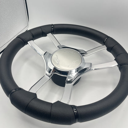 Malera Boat Steering Wheel Chrome Spokes | SunChaser