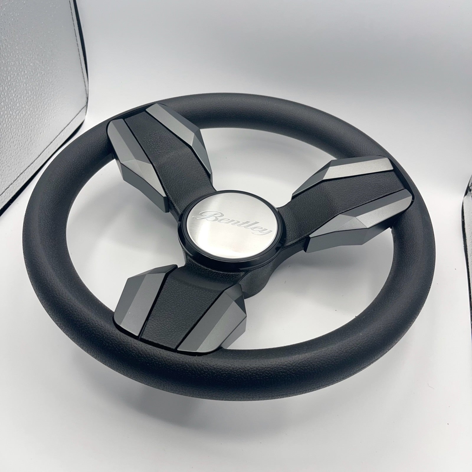 Collina Boat Steering Wheel Dark Gray Inserts - Bentley - Keyed ONLY