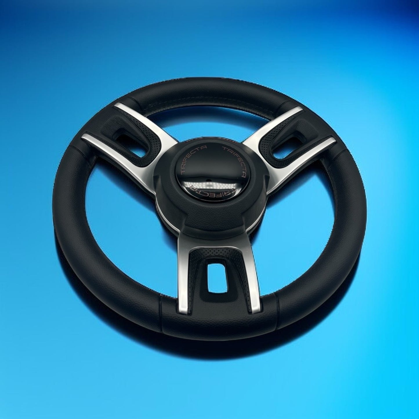 Gussi Italia Black Model 702 Steering Wheel | Trifecta Boats