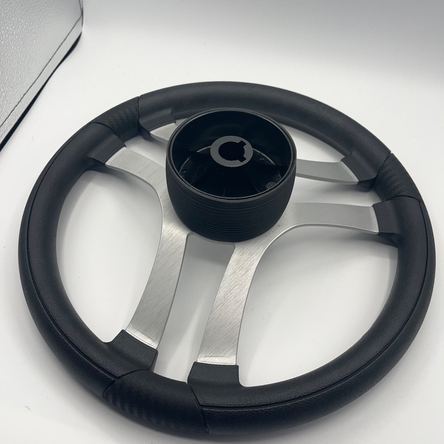 Benaco Boat Steering Wheel Brushed Aluminum Spokes | Target Snap-in