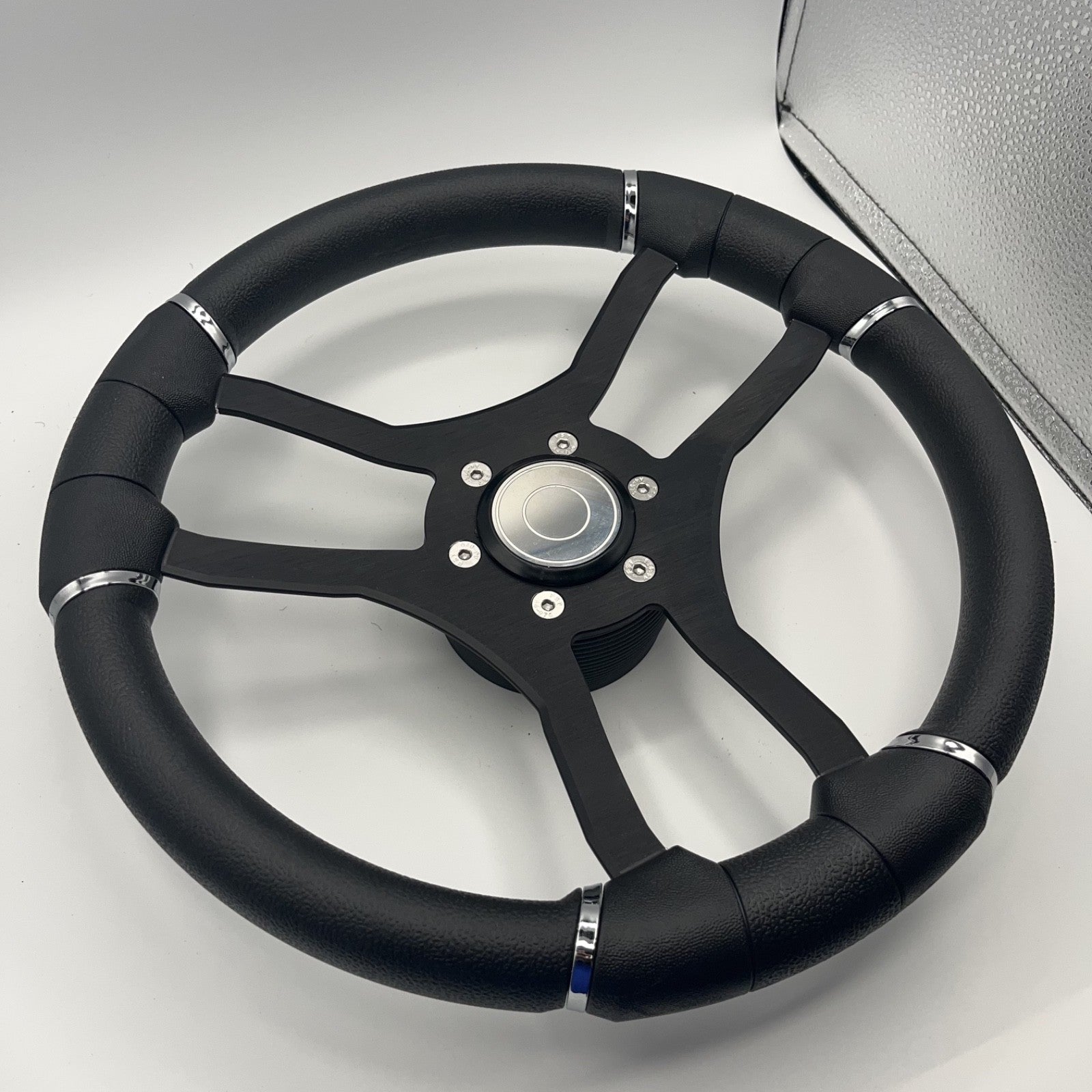 Malera Boat Steering Wheel Black Aluminum Spokes | Target Snap-in