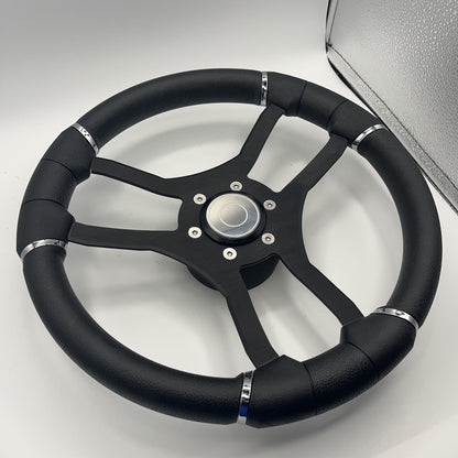 Malera Boat Steering Wheel Black Aluminum Spokes | Target Snap-in