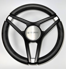 Molino Black & Silver Accents Golf Cart Steering Wheel fits YAMAHA Carts