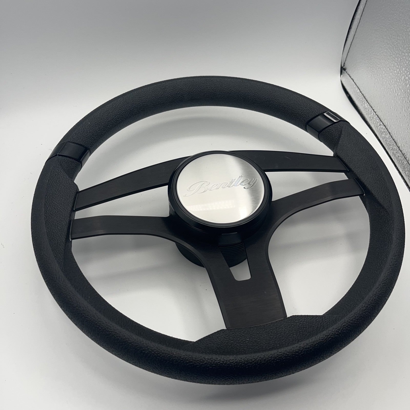 Badia Boat Steering Wheel Brushed Black Aluminum Spokes | Bentley