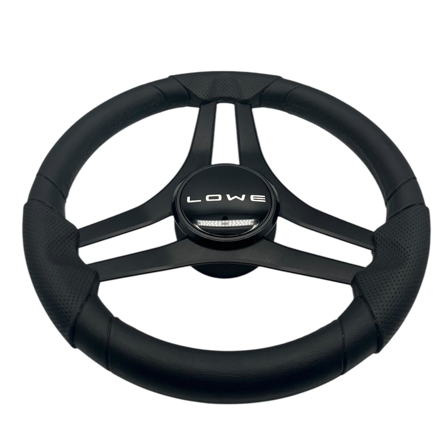 Molinara Marine Steering Wheel Black Brushed Aluminum Spokes | Lowe