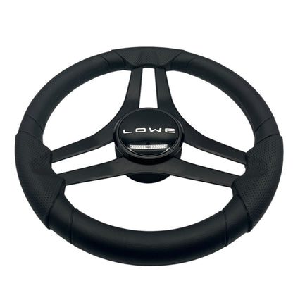 Molinara Marine Steering Wheel Black Brushed Aluminum Spokes | Lowe