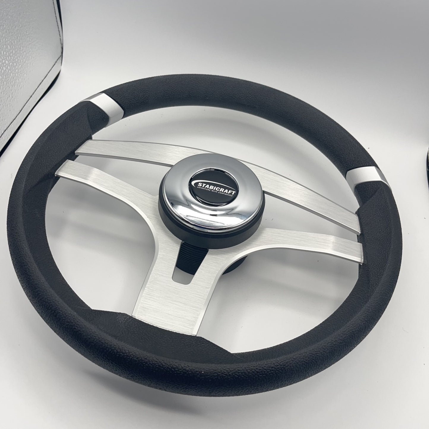 Badia Boat Steering Wheel Brushed Aluminum Spokes | Stabicraft