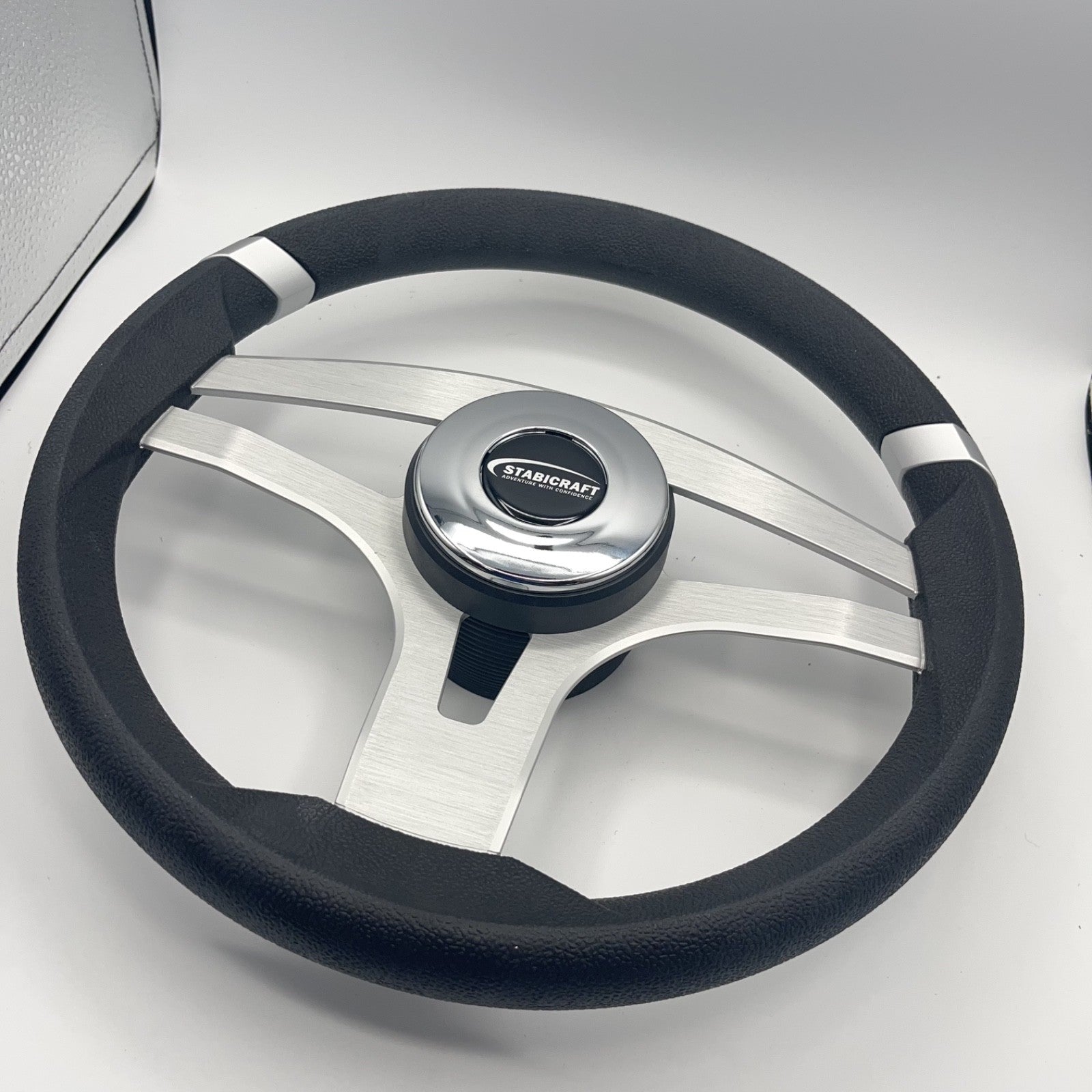 Badia Boat Steering Wheel Brushed Aluminum Spokes | Stabicraft