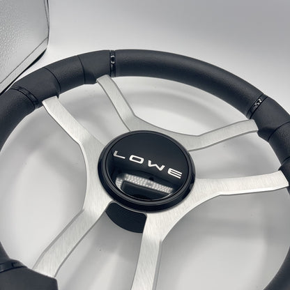 Malera Boat Steering Wheel Brushed Aluminum Spokes | Lowe Boats
