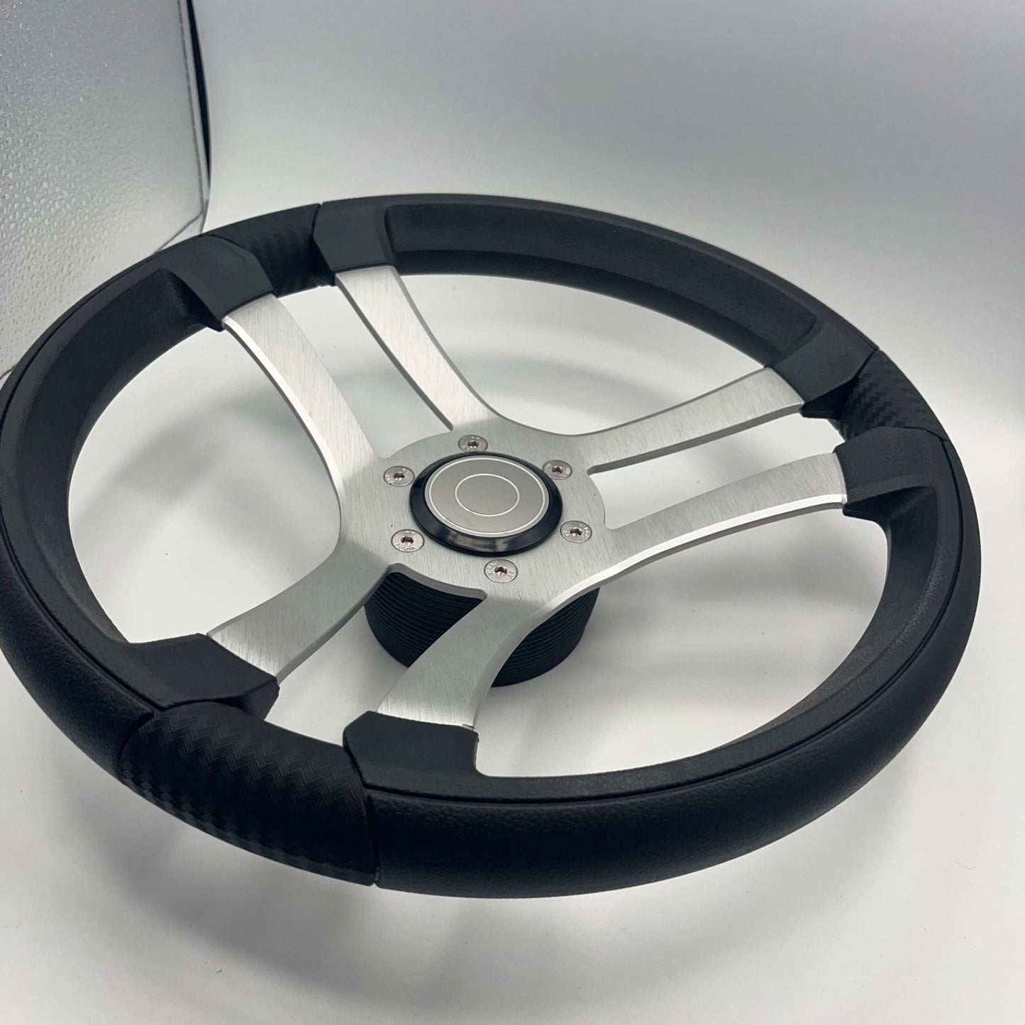 Benaco Boat Steering Wheel Brushed Aluminum Spokes | Target Snap-in