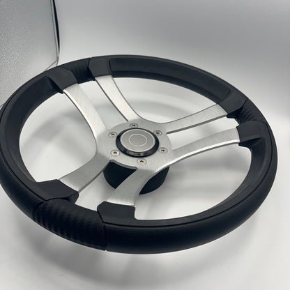 Benaco Boat Steering Wheel Brushed Aluminum Spokes | Target Snap-in