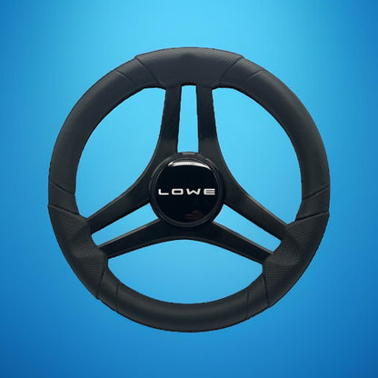 Molinara Marine Steering Wheel Black Brushed Aluminum Spokes | Lowe