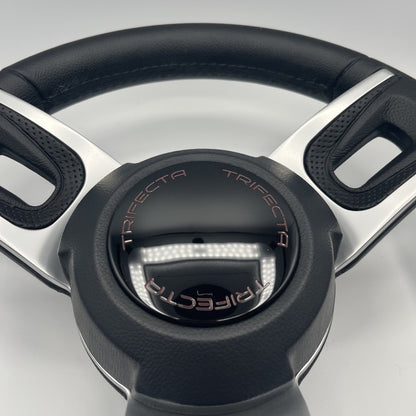 Gussi Italia Black Model 702 Steering Wheel | Trifecta Boats