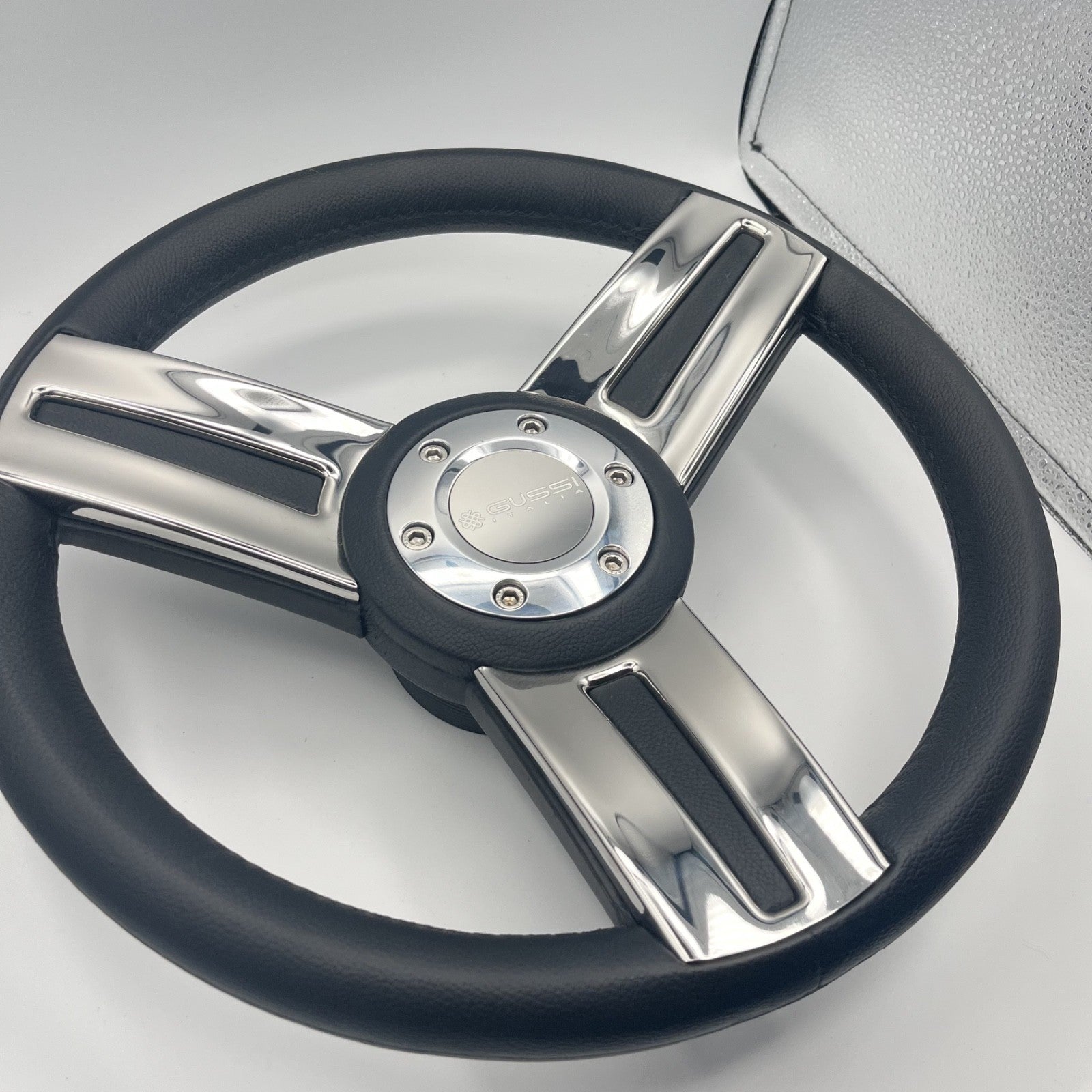 Gussi Italia Marine Steering Wheel Stainless Steel Spoke Soft Touch Rim | Gussi