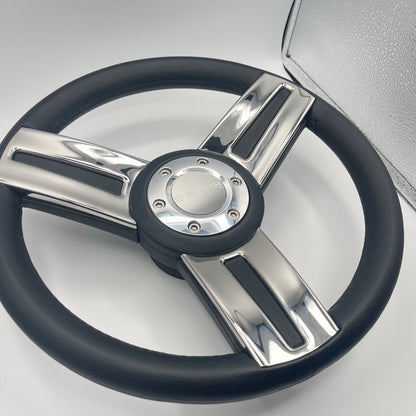 Gussi Italia Marine Steering Wheel Stainless Steel Spoke Soft Touch Rim | Gussi