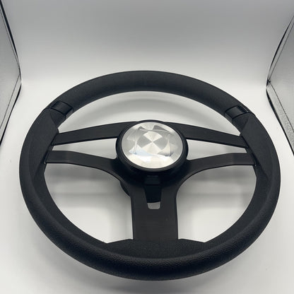 Badia Boat Steering Wheel Brushed Black Aluminum Spokes | Stingray