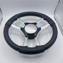 Malera Boat Steering Wheel Chrome Spokes | Blank Black Star