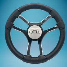 Malera Boat Steering Wheel Chrome Spokes | Excel Black Star