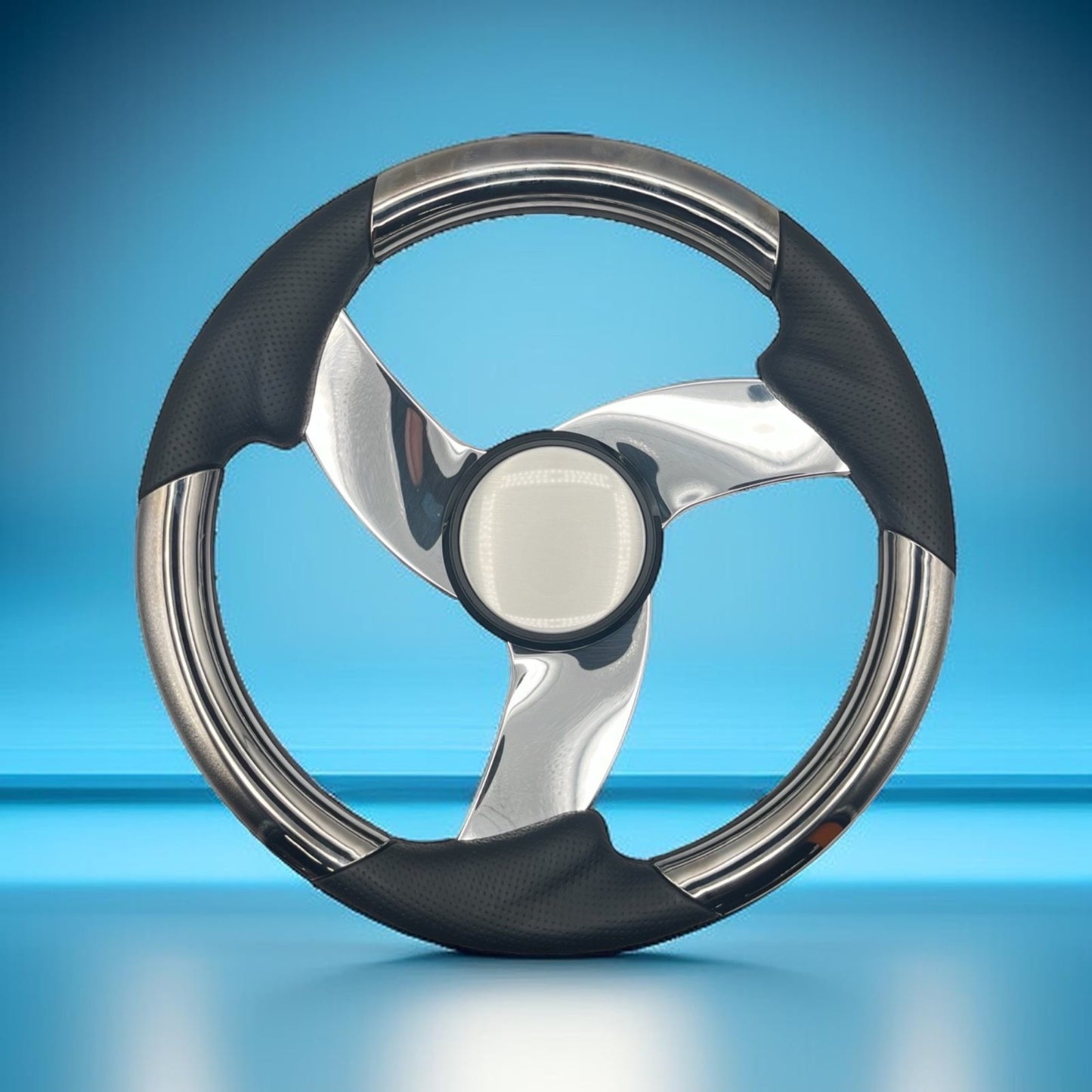 Model M533 Boat Steering Wheel Polished Alum Spoke | Plain