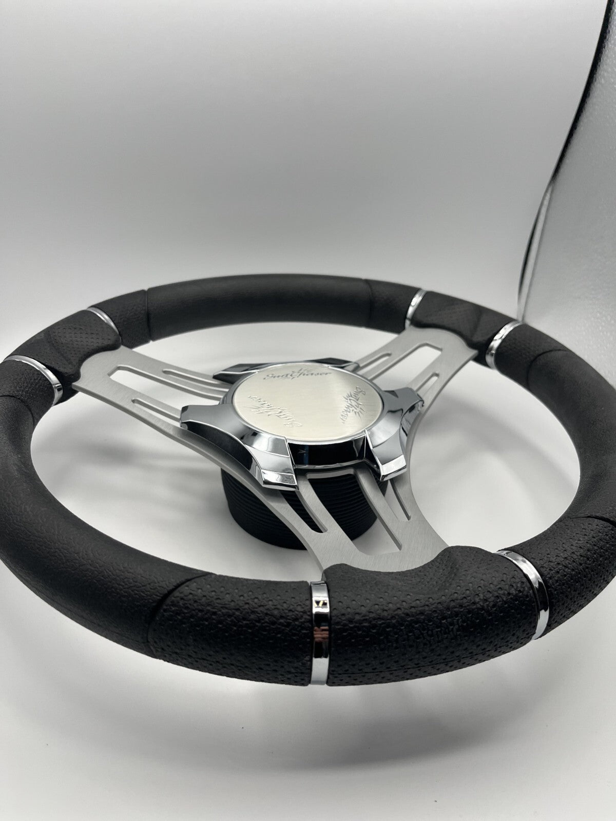 Verona Boat Steering Wheel Brushed Aluminum Spokes | SunChaser