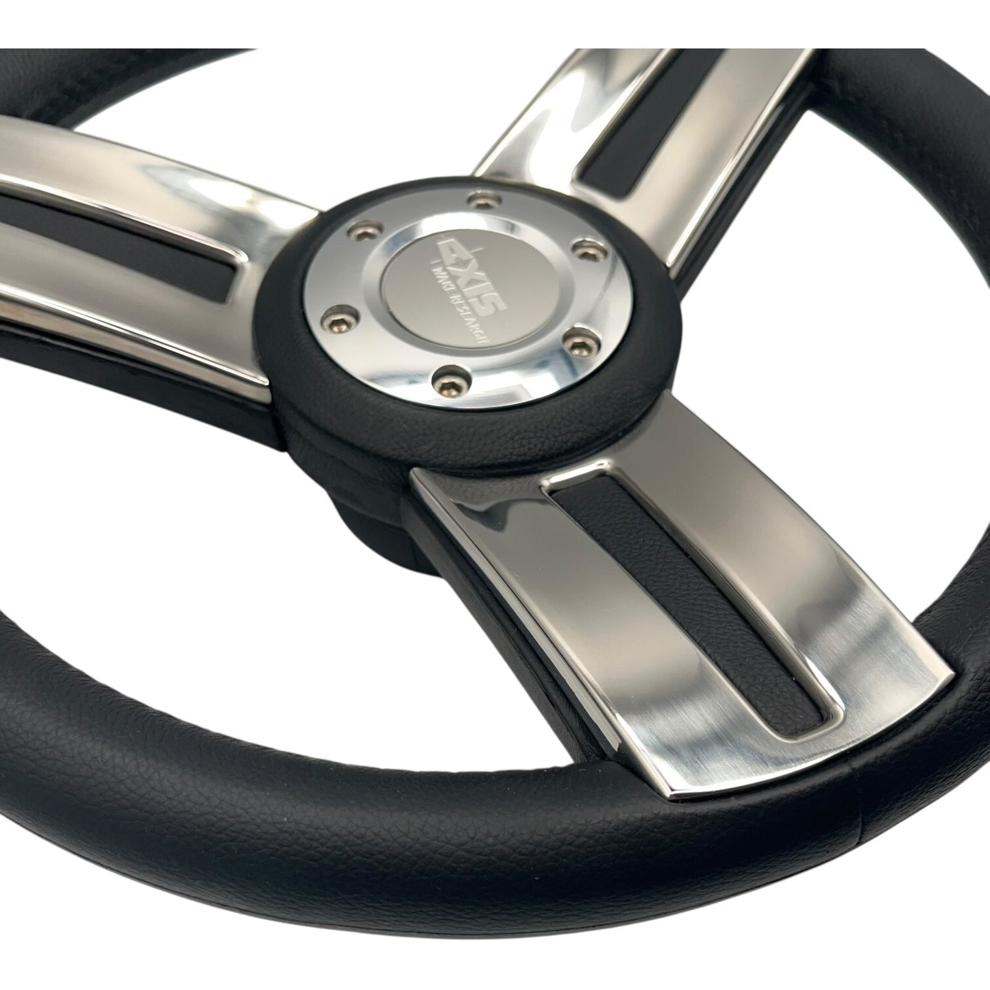 Gussi Italia Marine Steering Wheel Stainless Steel Spokes Soft Touch Rim | Axis