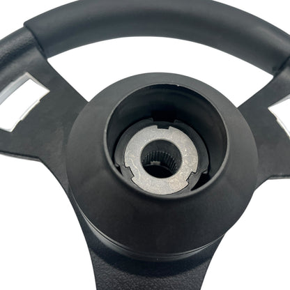 Model M13C Black & Chrome Steering Wheel fits all CLUB CAR DS Golf Carts