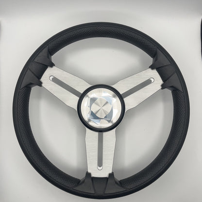 Model 15A Marine Steering Wheel Brushed Alum Spokes | Stingray Boats Cap