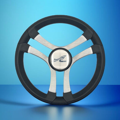 Benaco Boat Steering Wheel Brushed Aluminum Spokes | SeaRay Boats