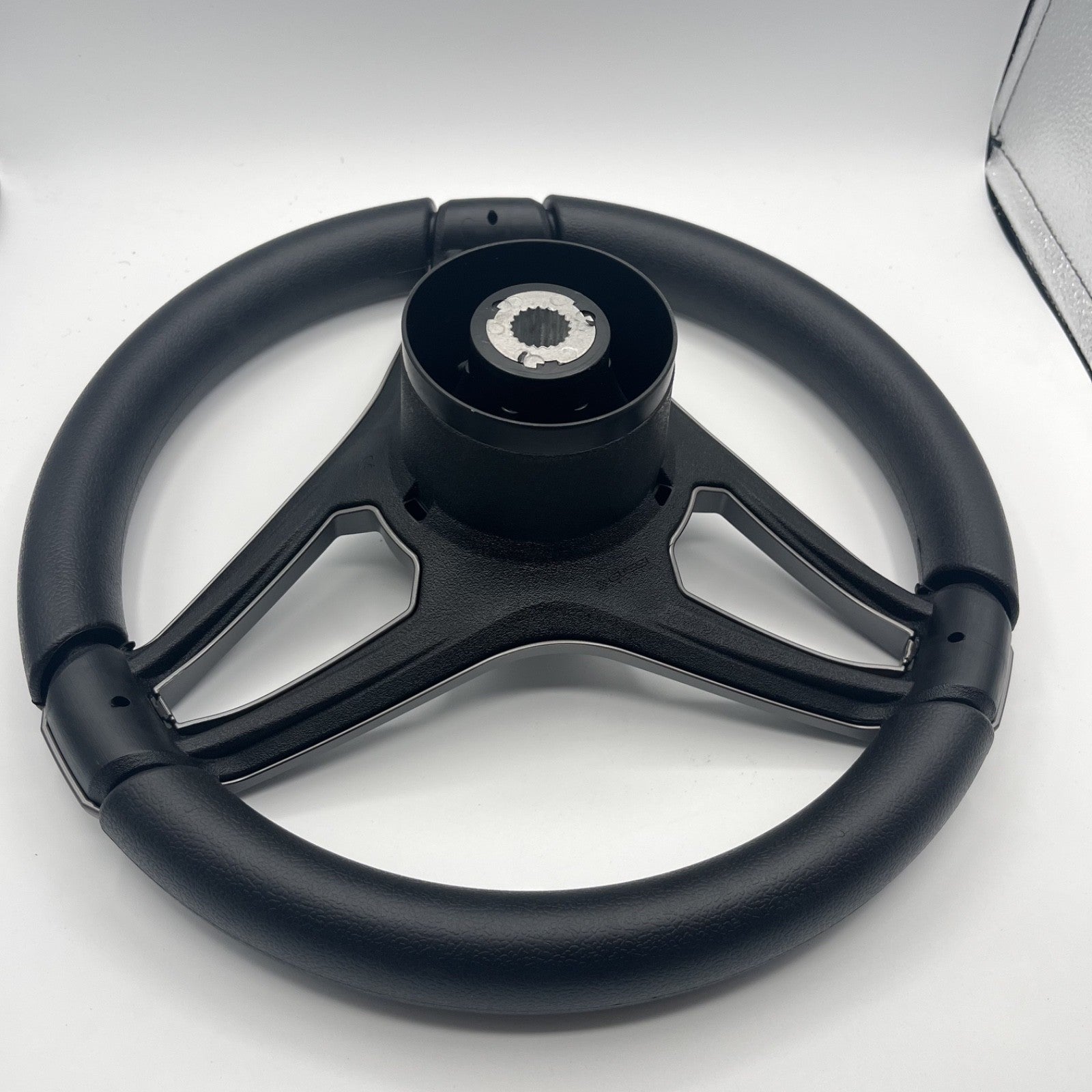 Molino Gray w/Soft Touch Urethane Rim Boat Steering Wheel | Plain